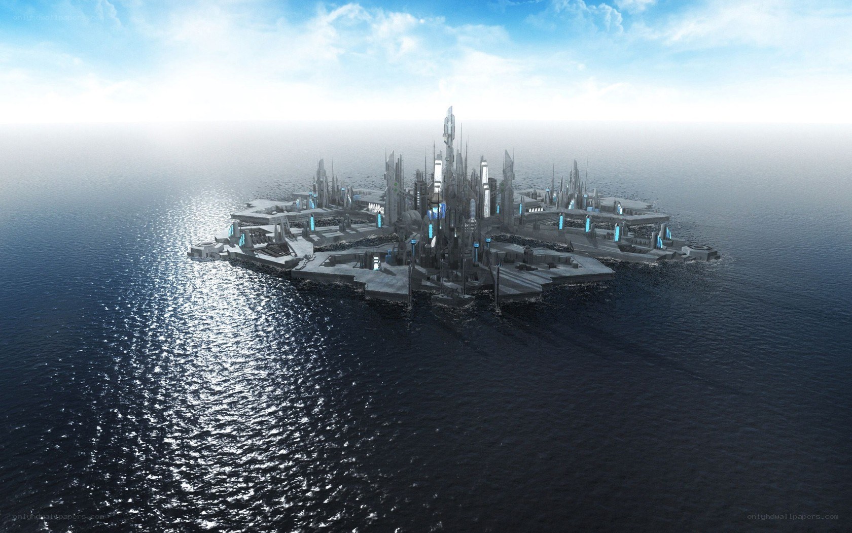 futuristic island city