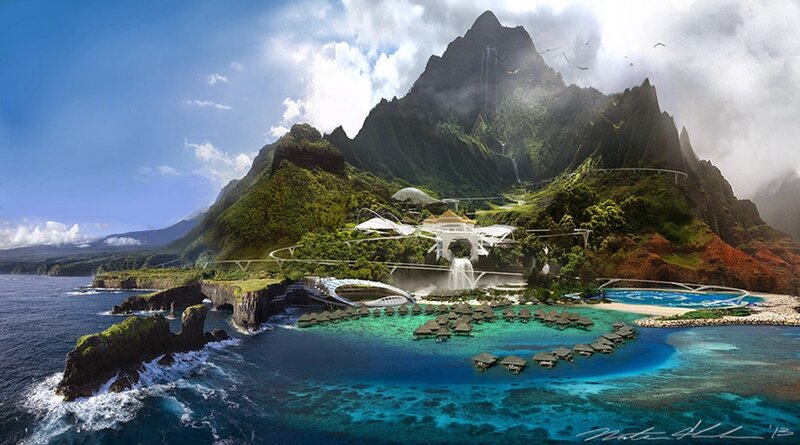 Futuristic Island Resort