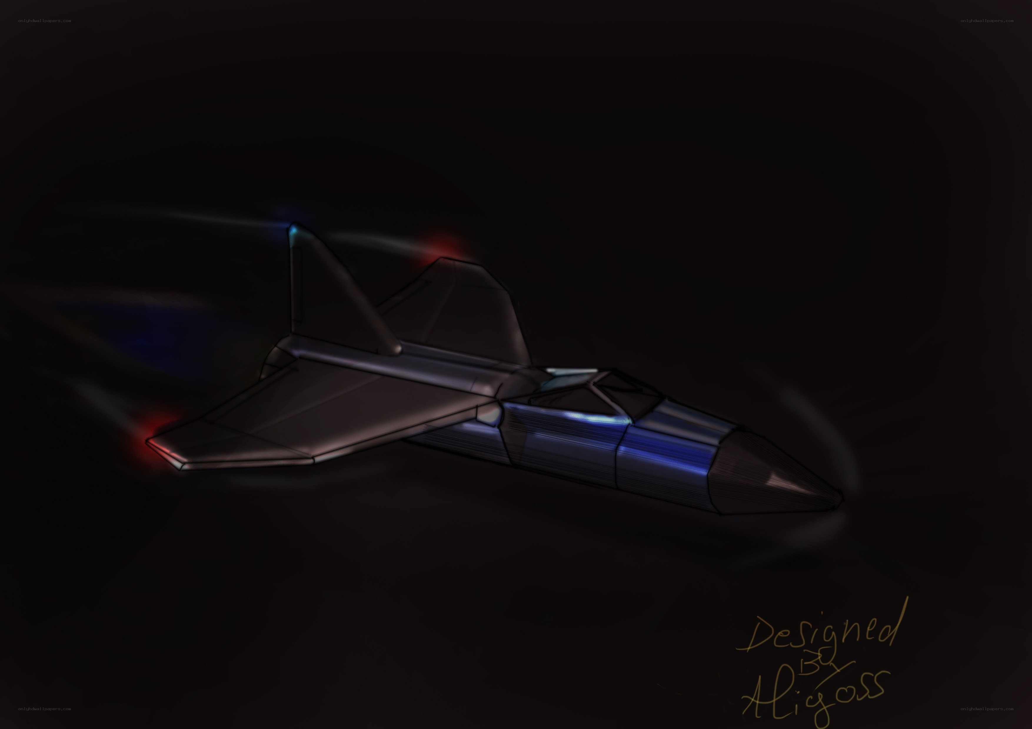 futuristic jet concept art