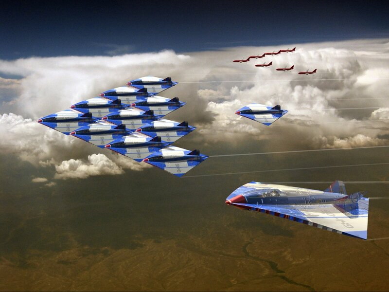 Futuristic jet formation