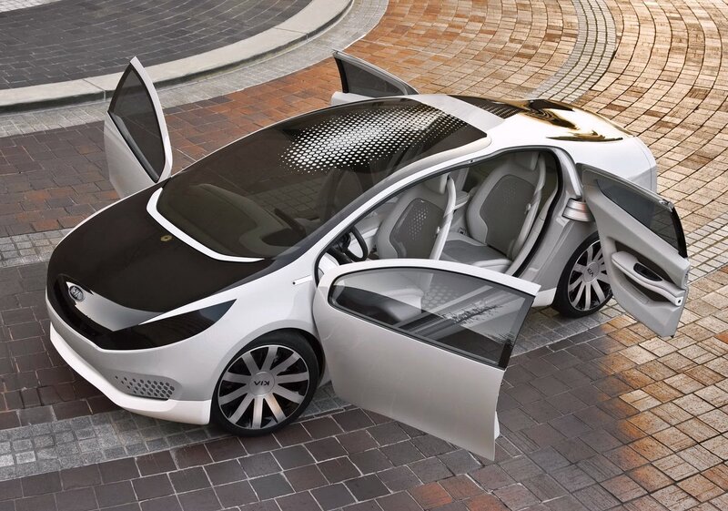 futuristic kia concept car