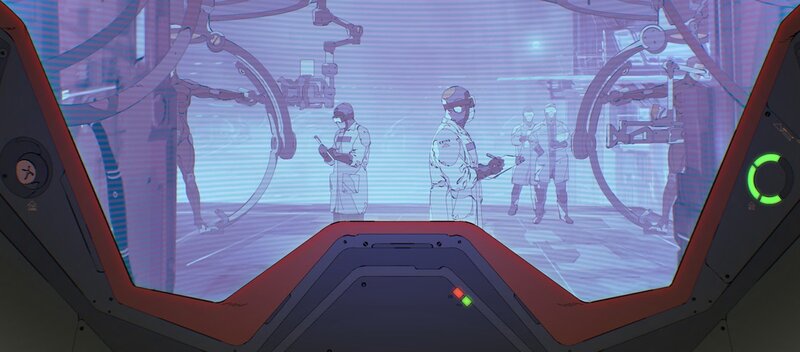 futuristic lab observation