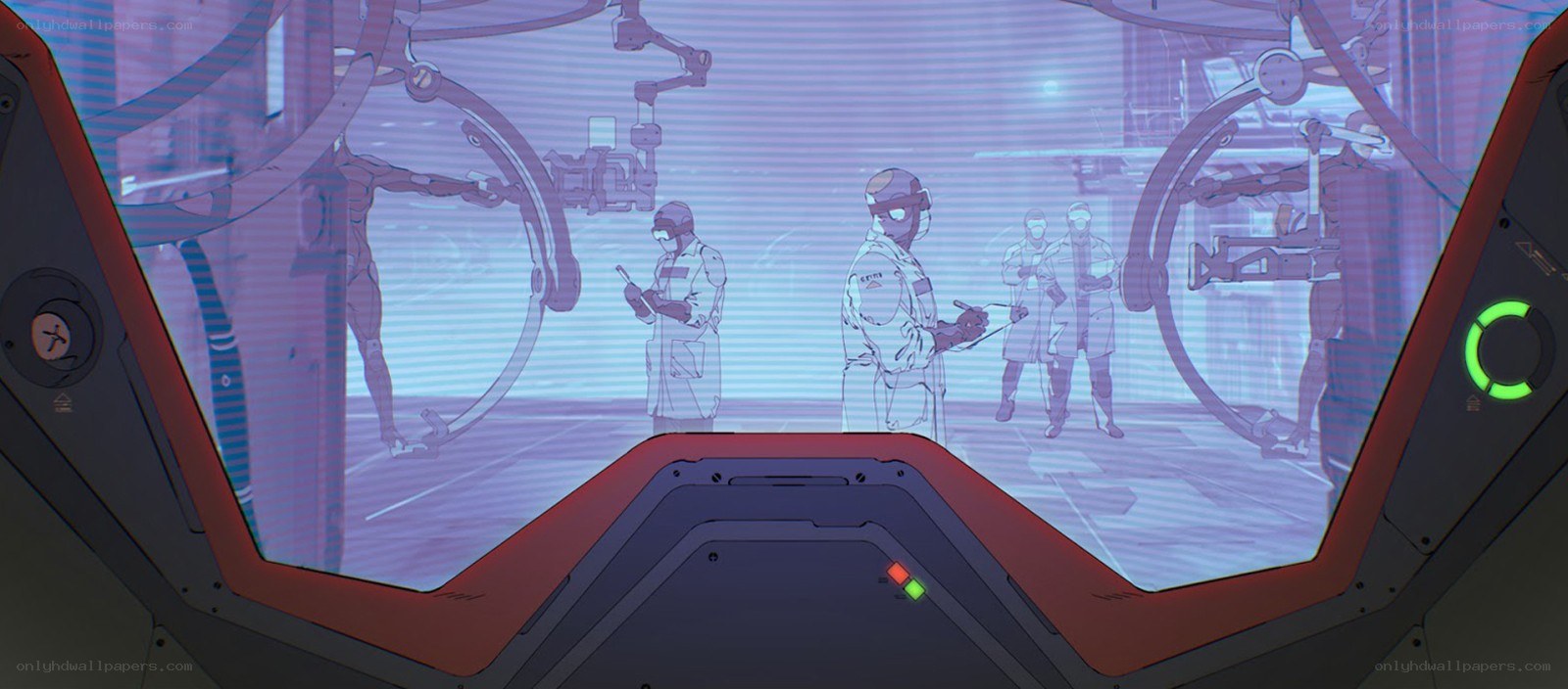 futuristic lab observation