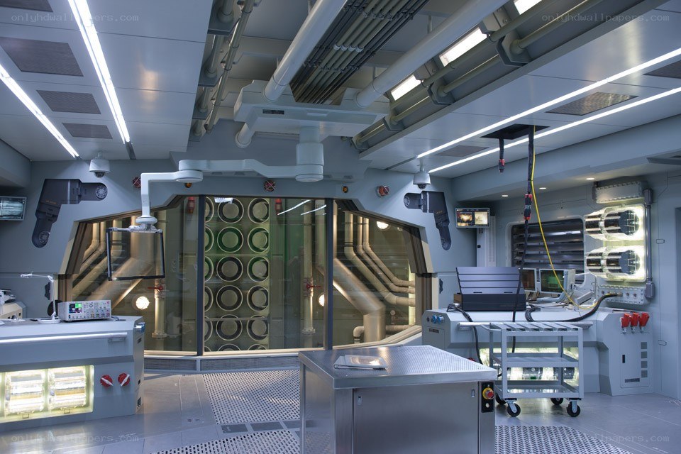 futuristic laboratory interior