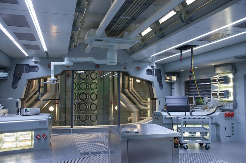Futuristic Laboratory Interior — Gray