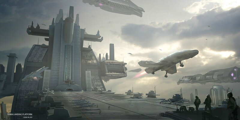 Futuristic Landing Platform