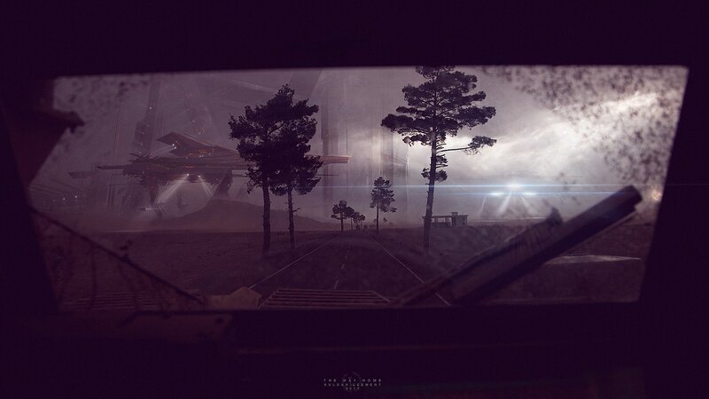 futuristic landscape view
