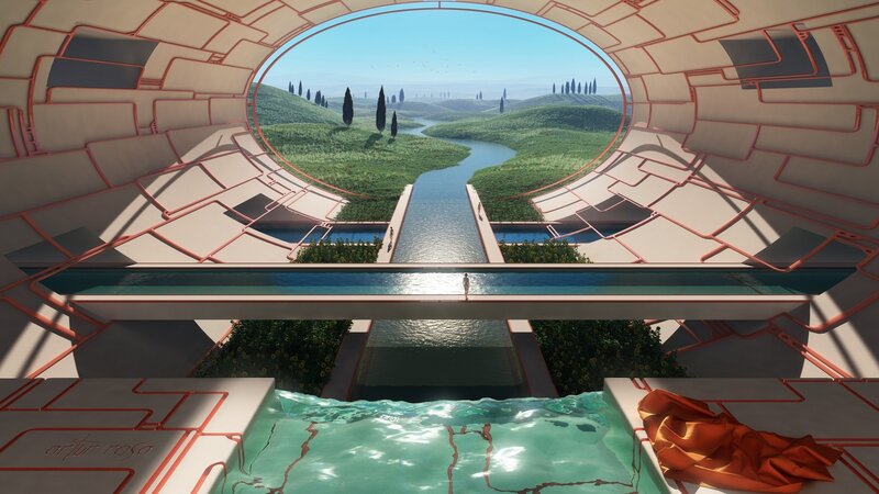 futuristic landscape view