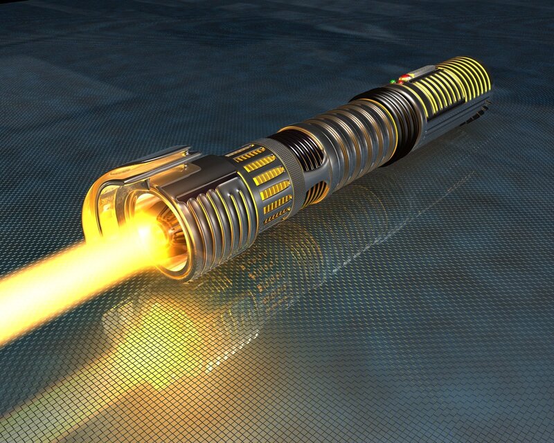 Futuristic laser weapon