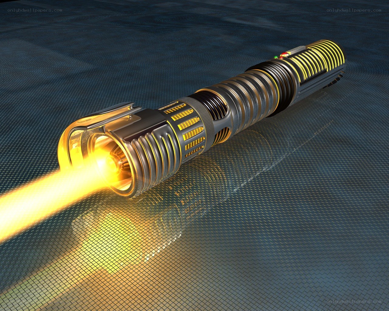 Futuristic laser weapon