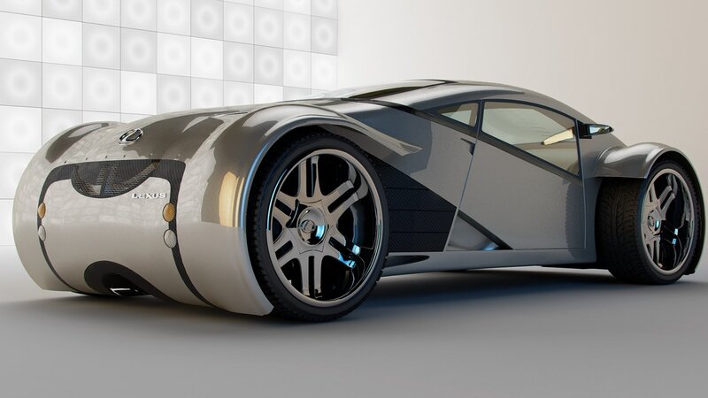 futuristic lexus concept car