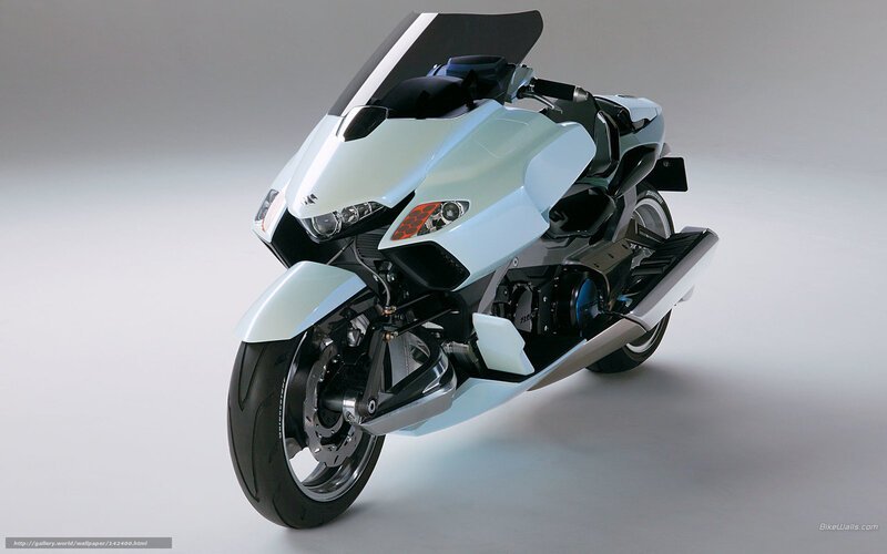 futuristic light-blue motorcycle