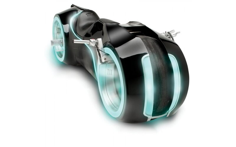 futuristic light cycle motorcycle