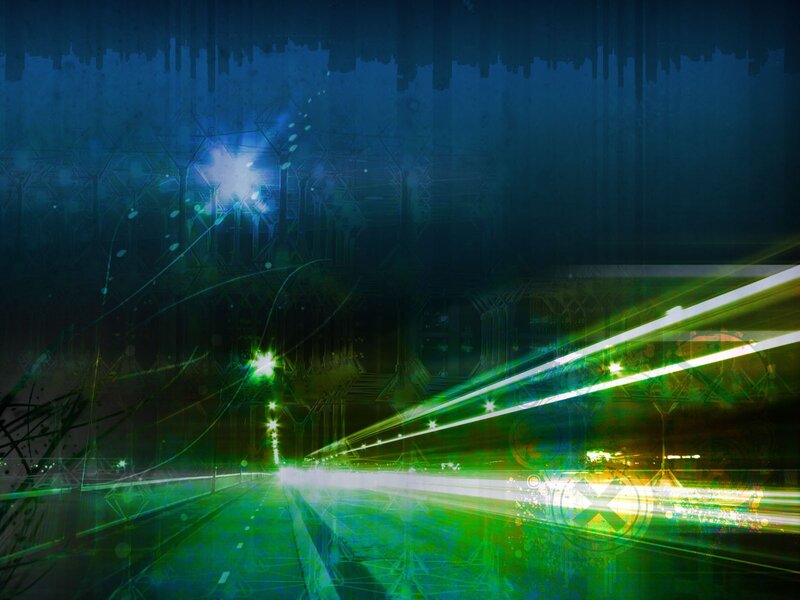 futuristic light trail scene