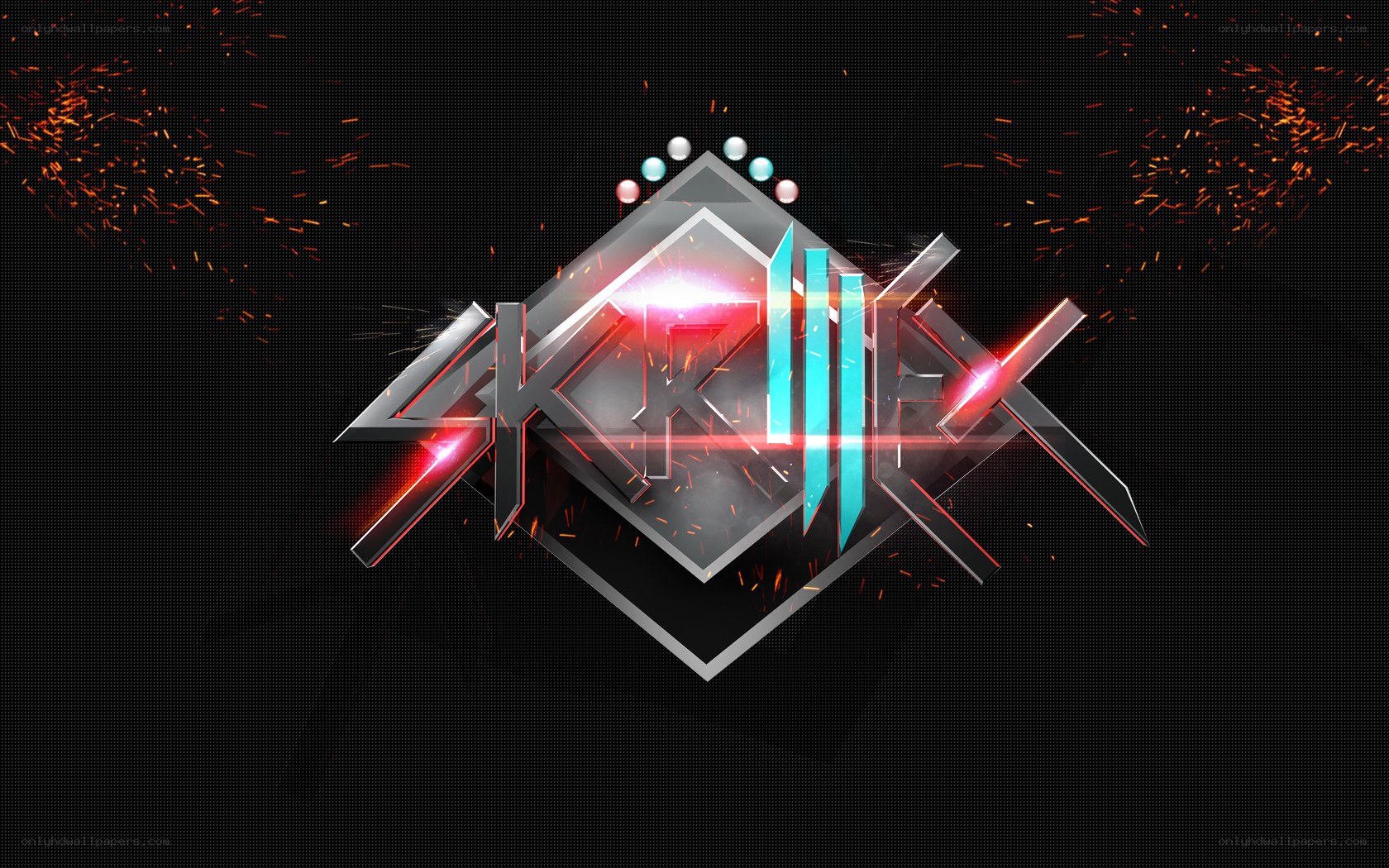futuristic logo with sparks