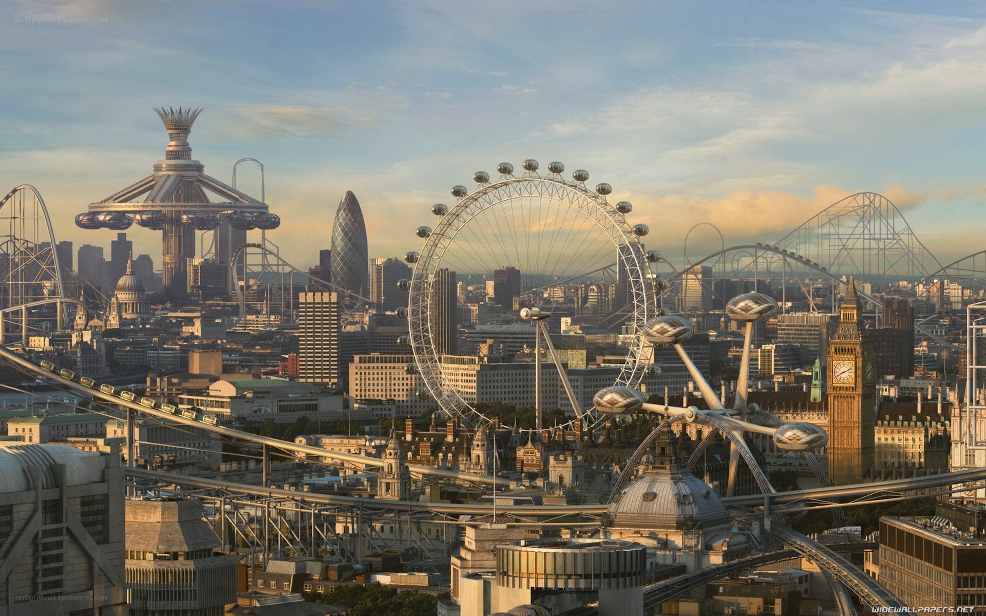 Futuristic London skyline
