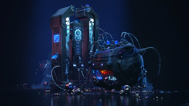 Futuristic Machinery — Blue