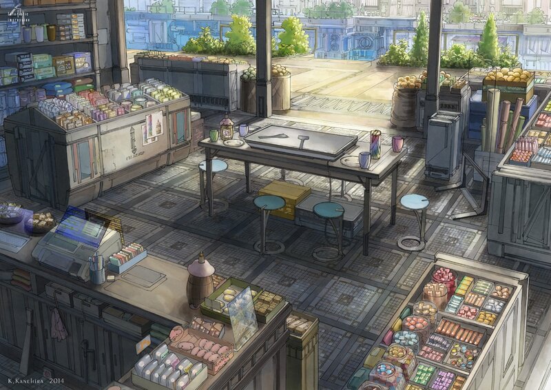 Futuristic Market Stall