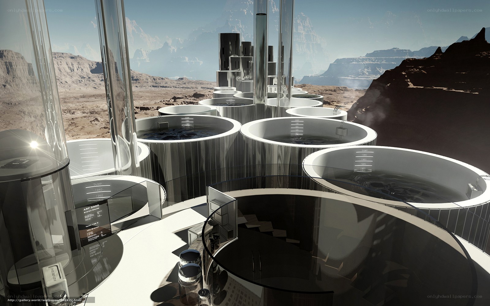 Futuristic Mars colony