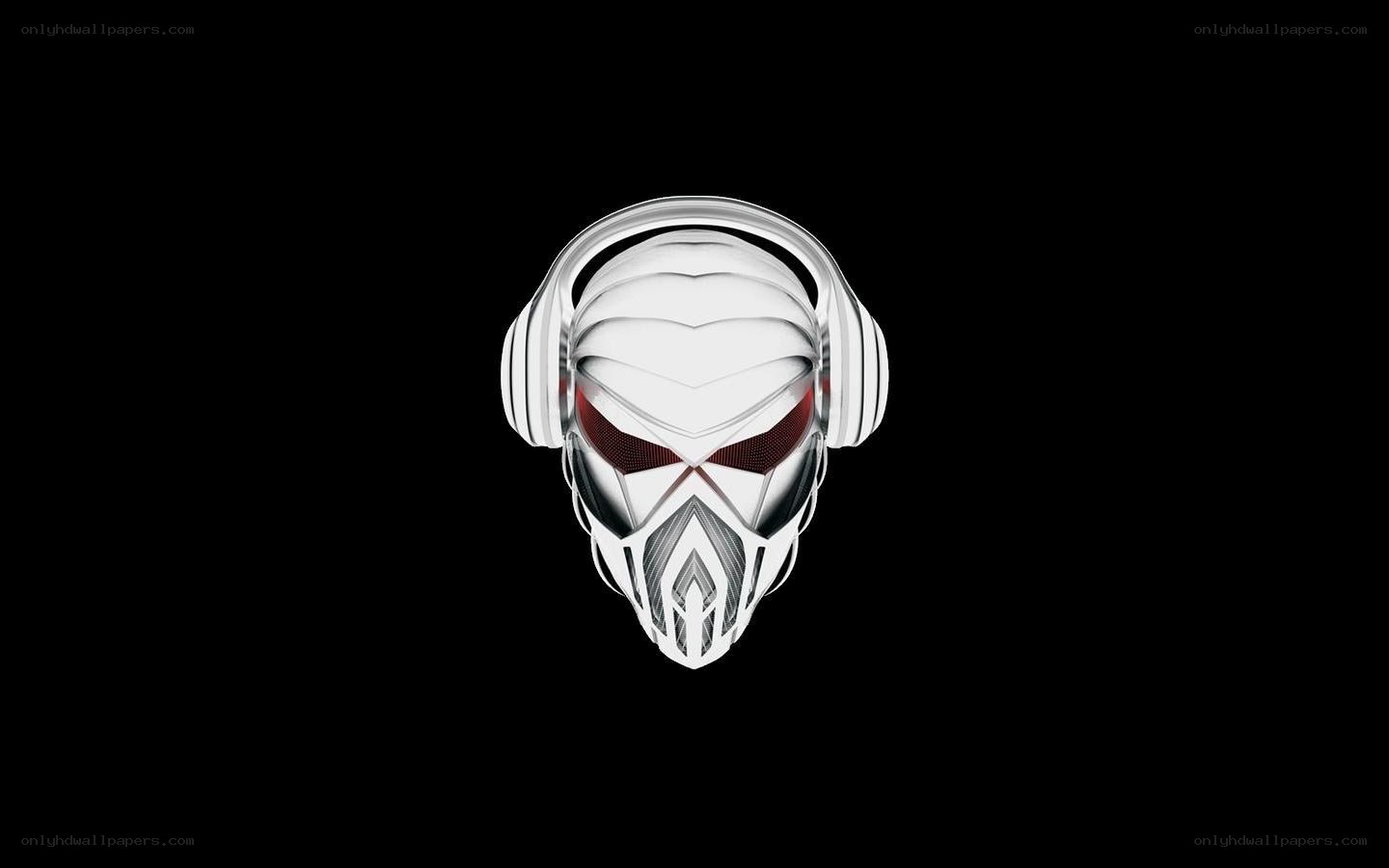 futuristic mask with headphones