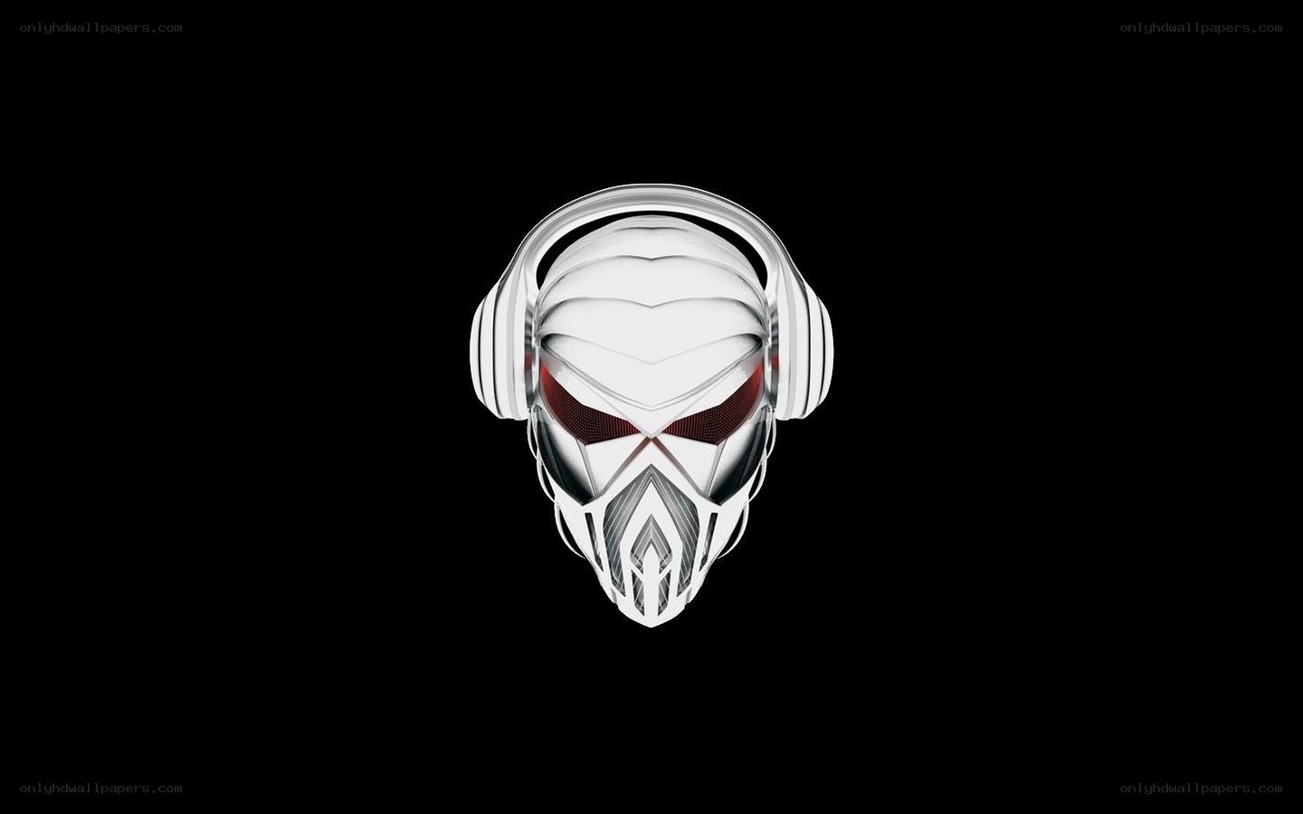 futuristic mask with headphones