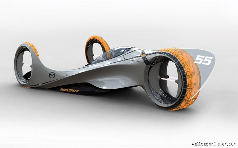 futuristic Mazda concept car