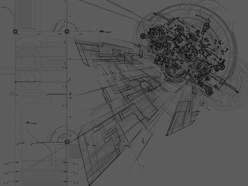 futuristic mechanical blueprint