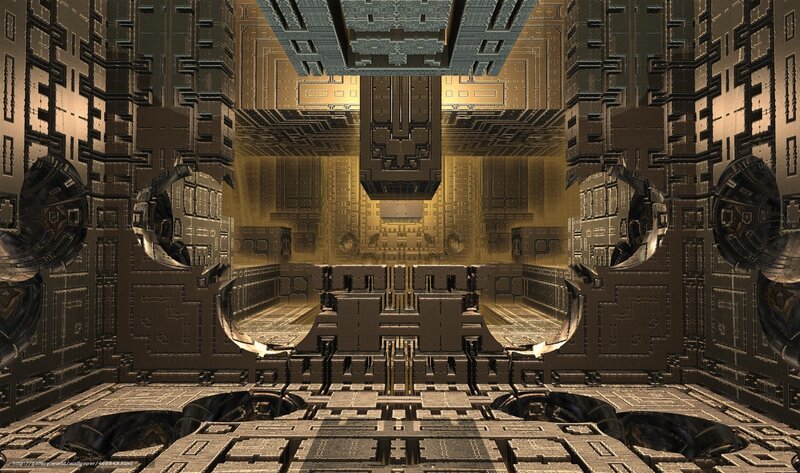 futuristic mechanical chamber