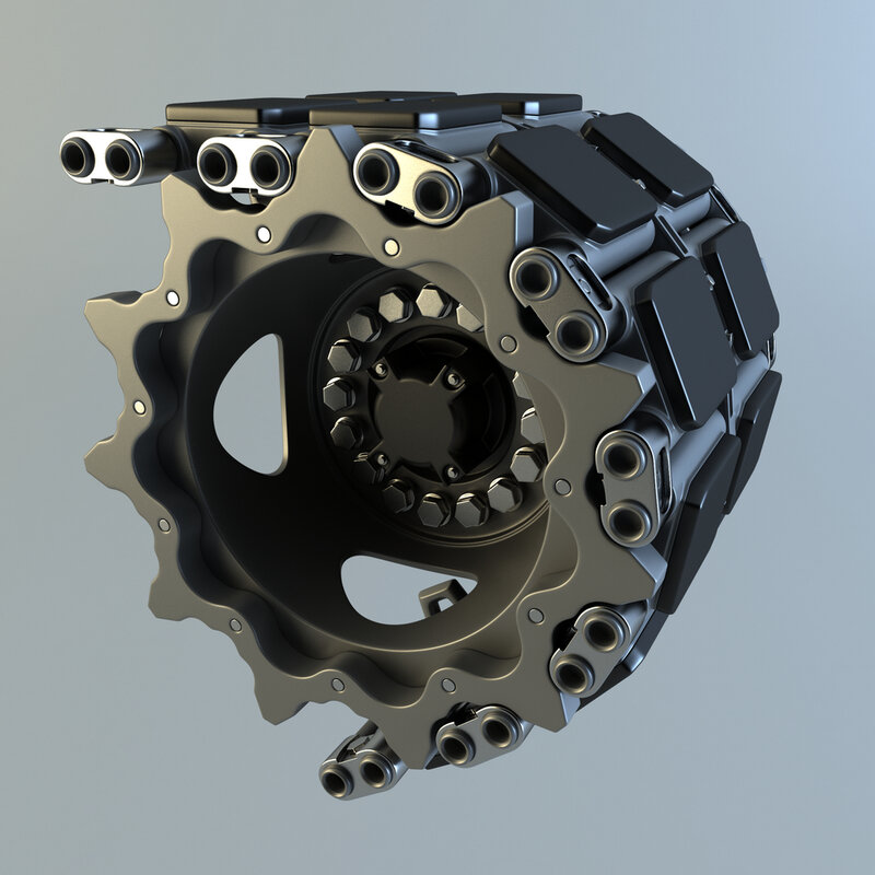 futuristic mechanical component