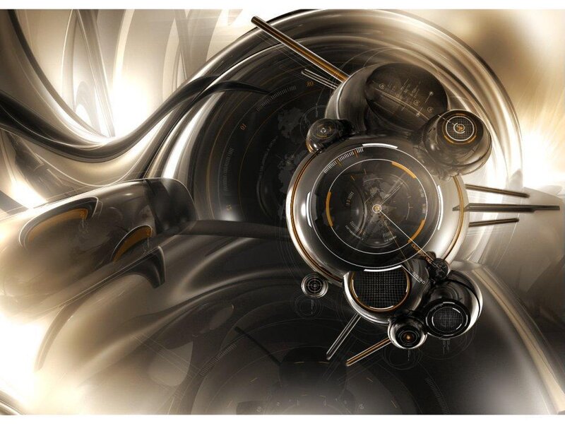Futuristic Mechanical Device — Silver