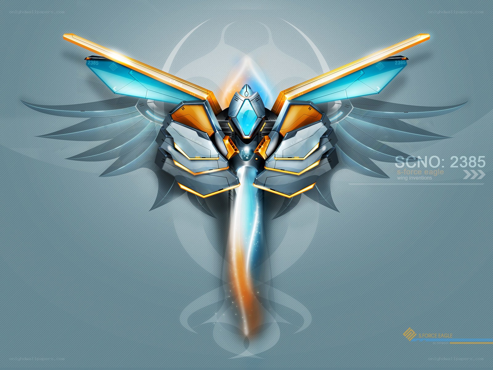 Futuristic mechanical eagle