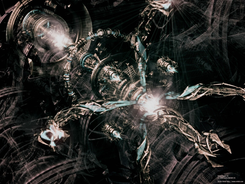 futuristic mechanical entity