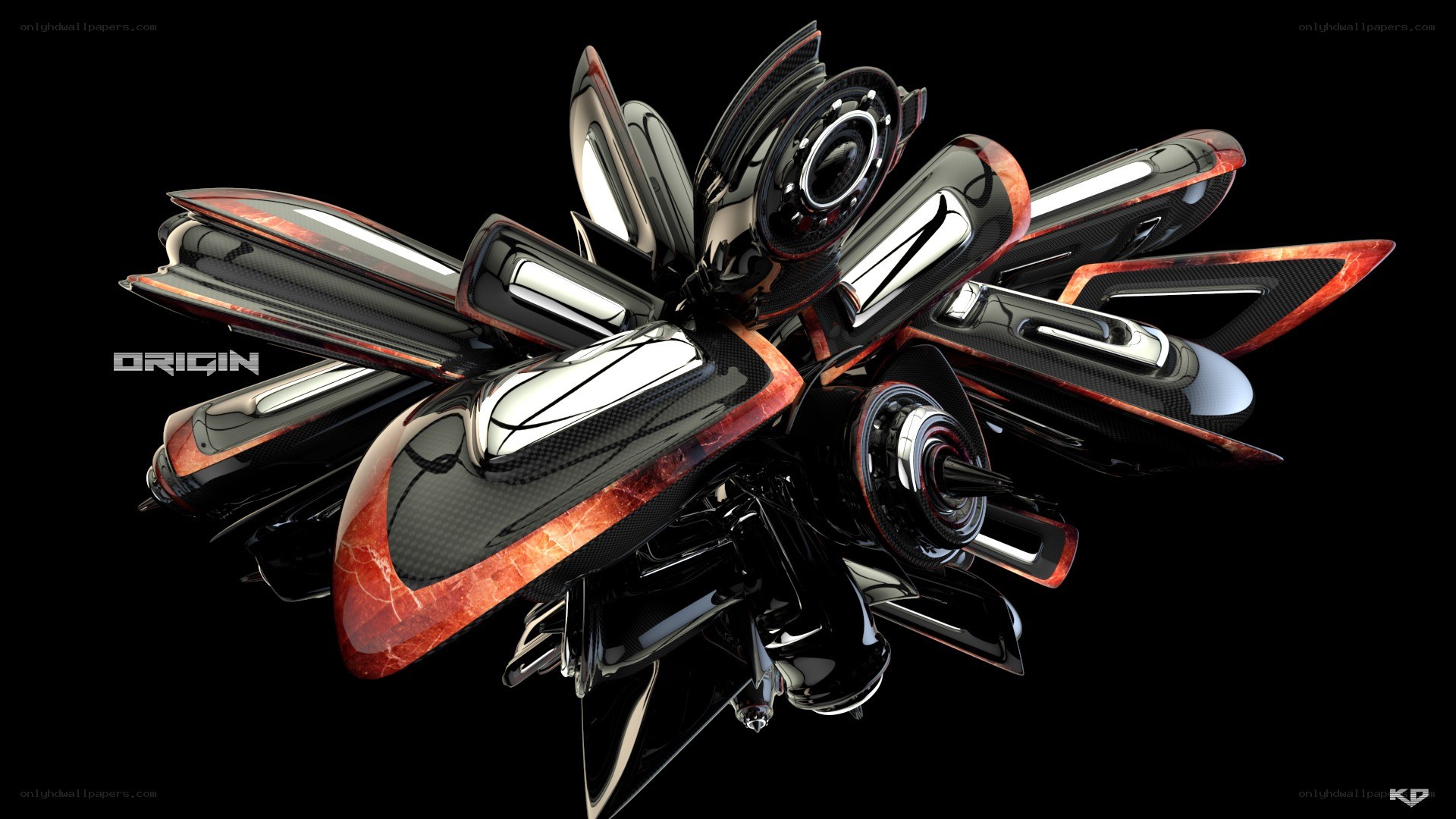futuristic mechanical flower