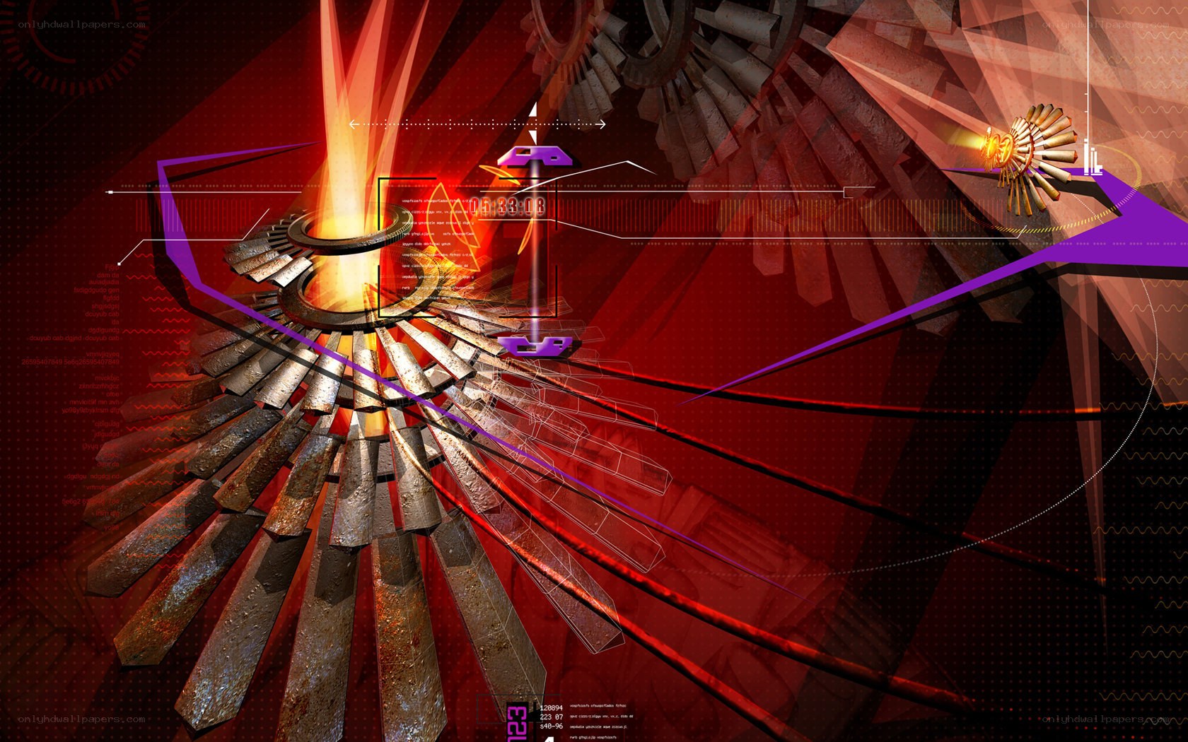 futuristic mechanical interface