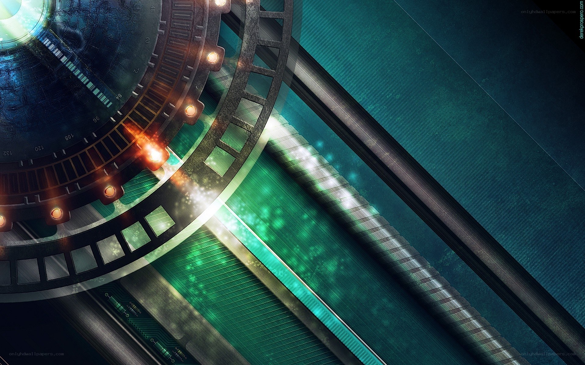 futuristic mechanical interface