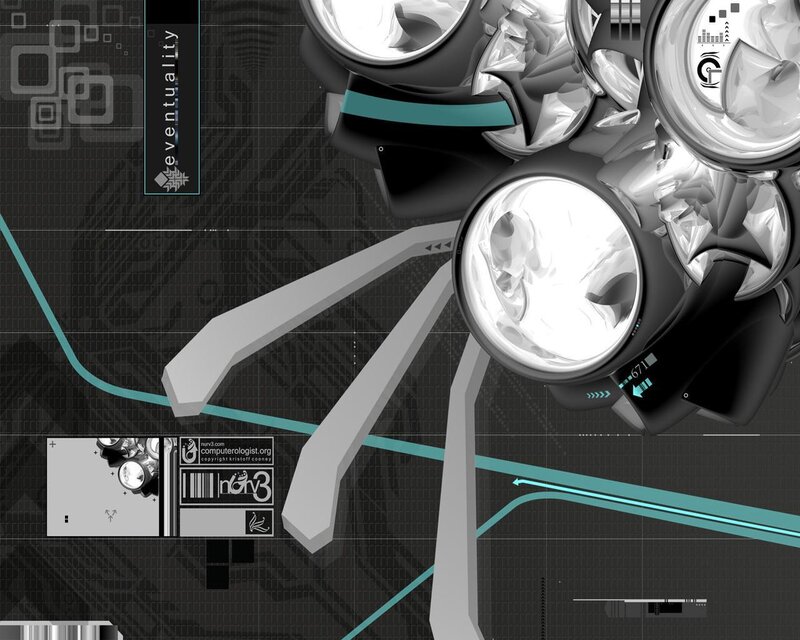 Futuristic Mechanical Object — Black
