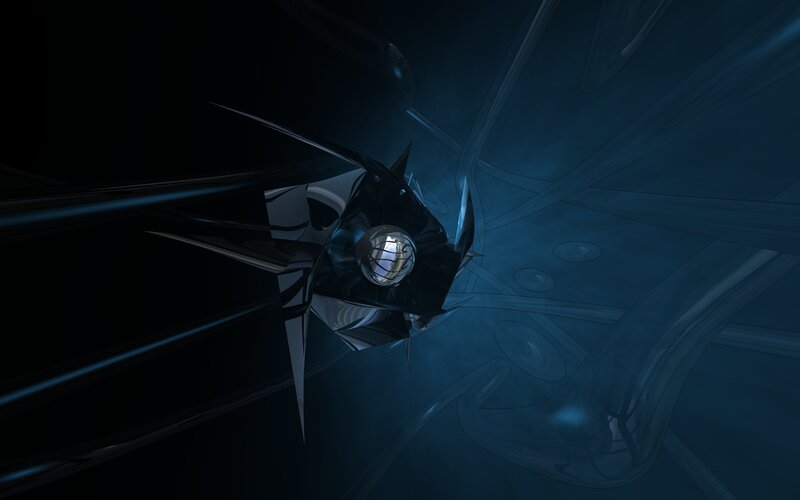 Futuristic Mechanical Object — Blue