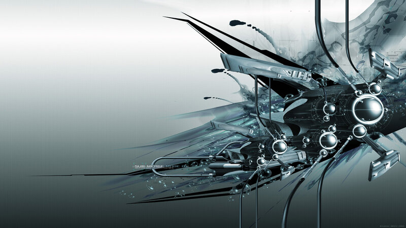 Futuristic Mechanical Object — Gray, Dramatic, Digital Art, Bubbles