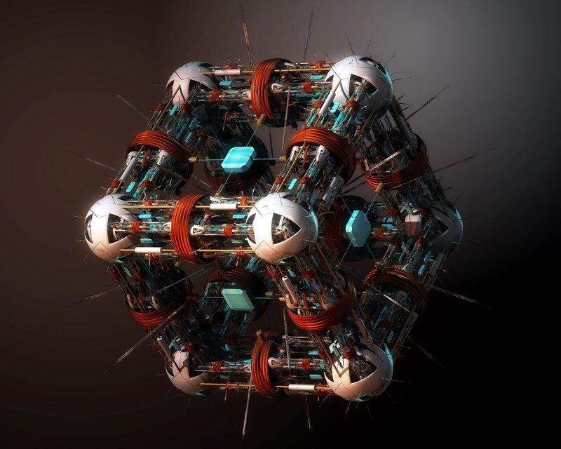 futuristic mechanical sphere