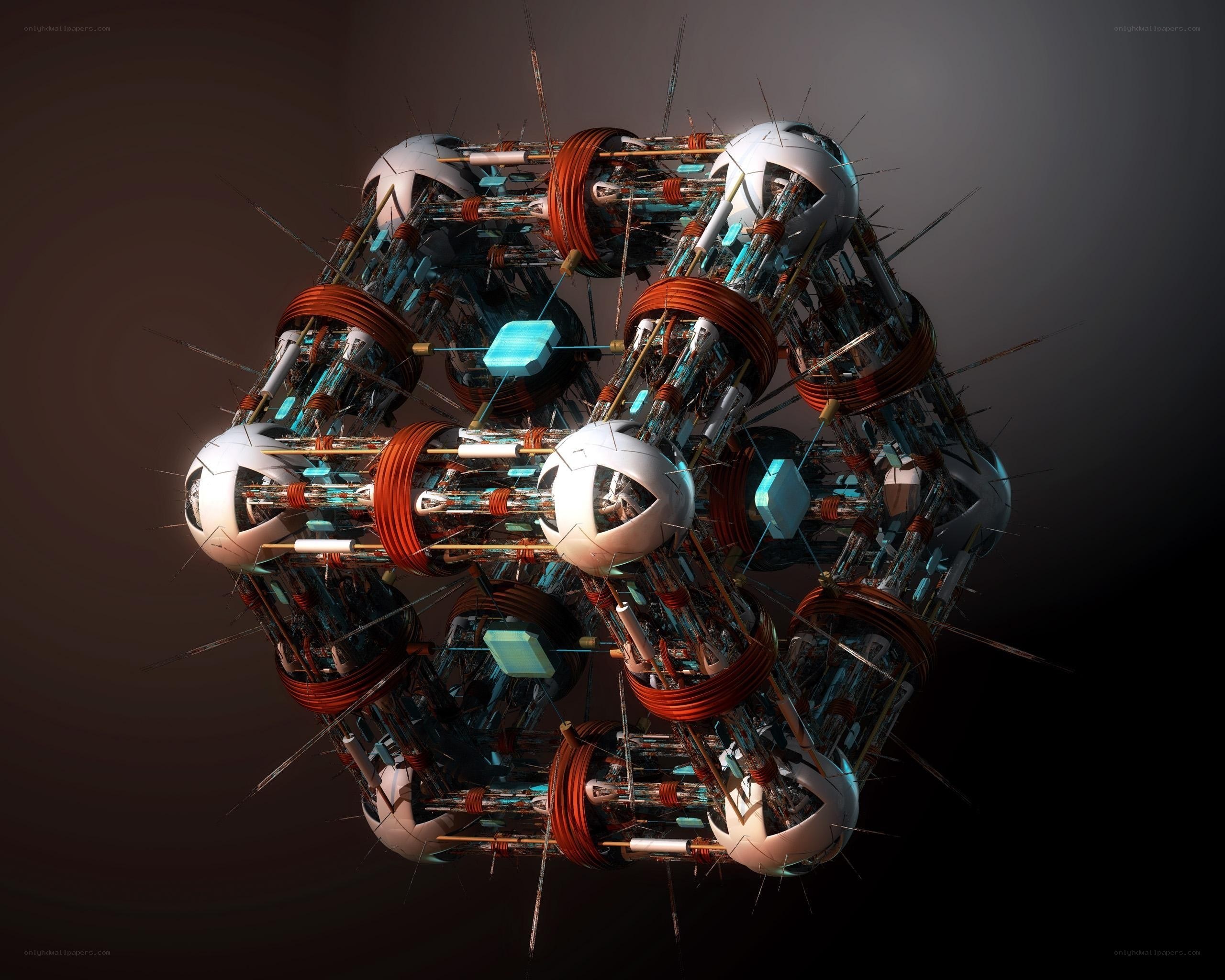 futuristic mechanical sphere