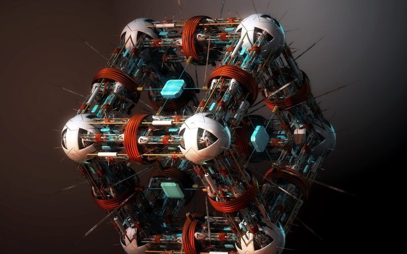 futuristic mechanical sphere