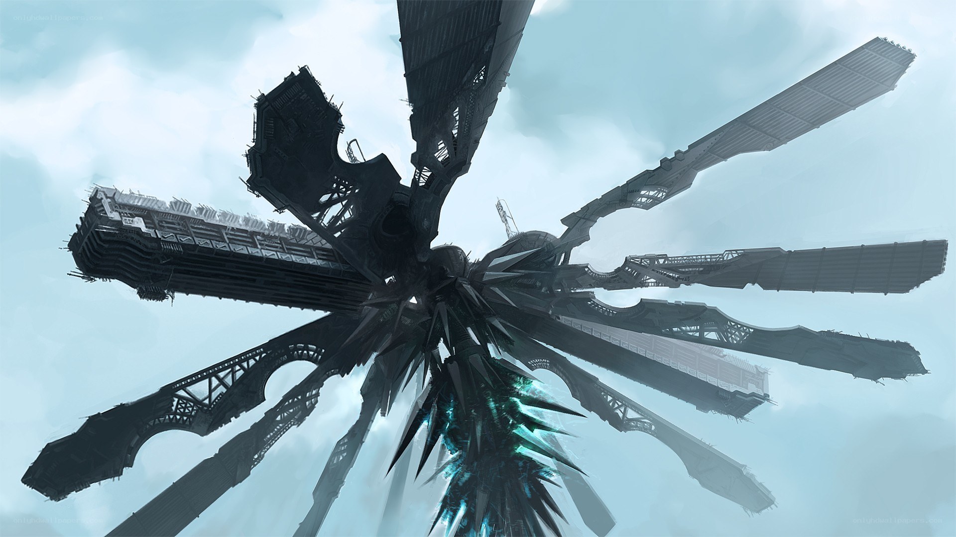 futuristic mechanical structure