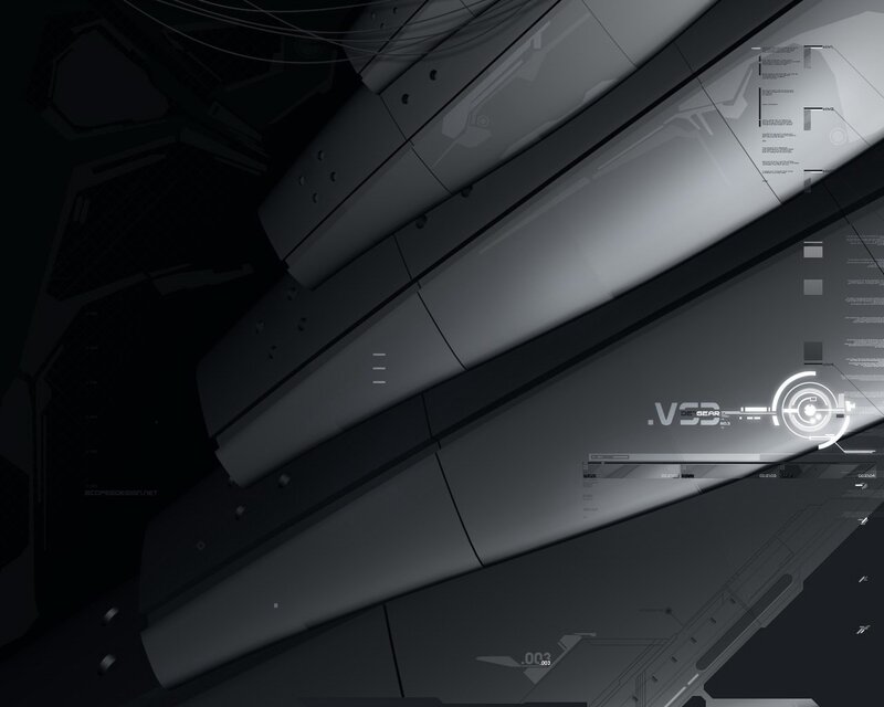 Futuristic Mechanical Structure — Black