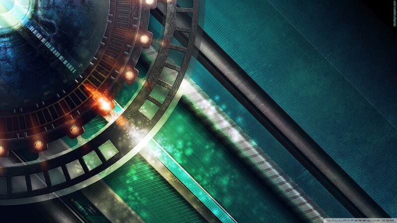 Futuristic Mechanical Structure — Green
