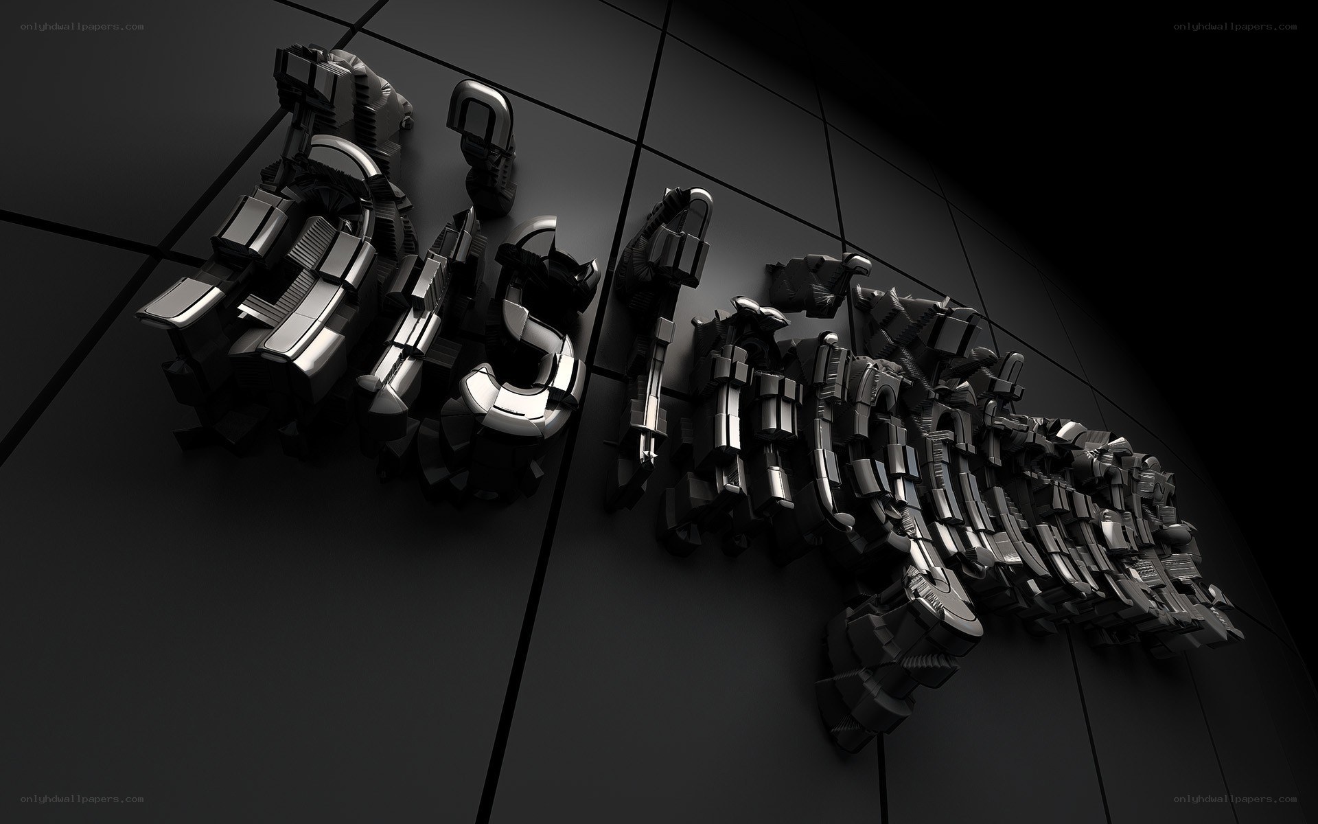 futuristic mechanical text art