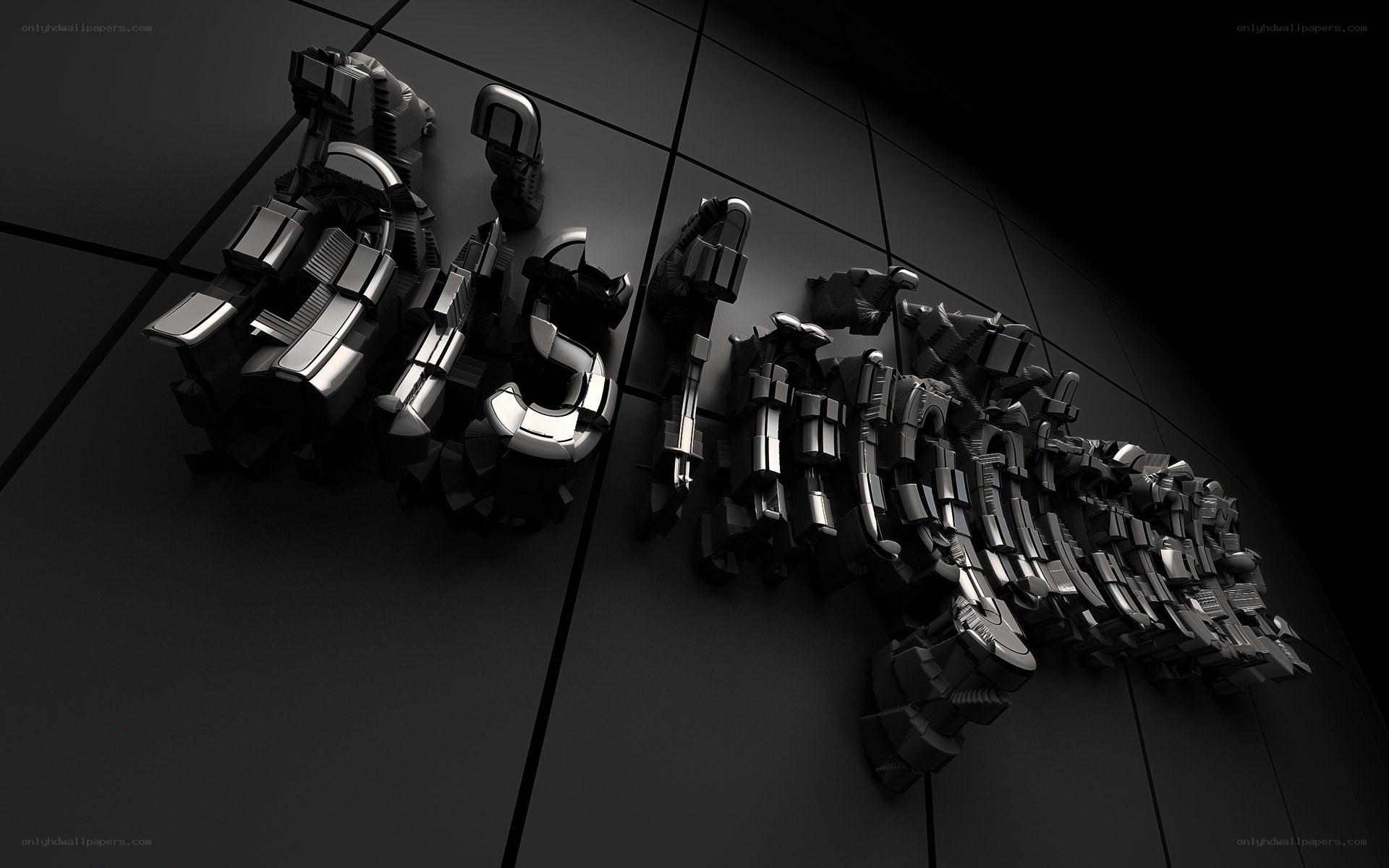 futuristic mechanical text art