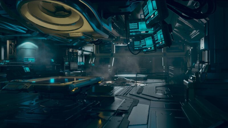 Futuristic Medical Bay — Blue