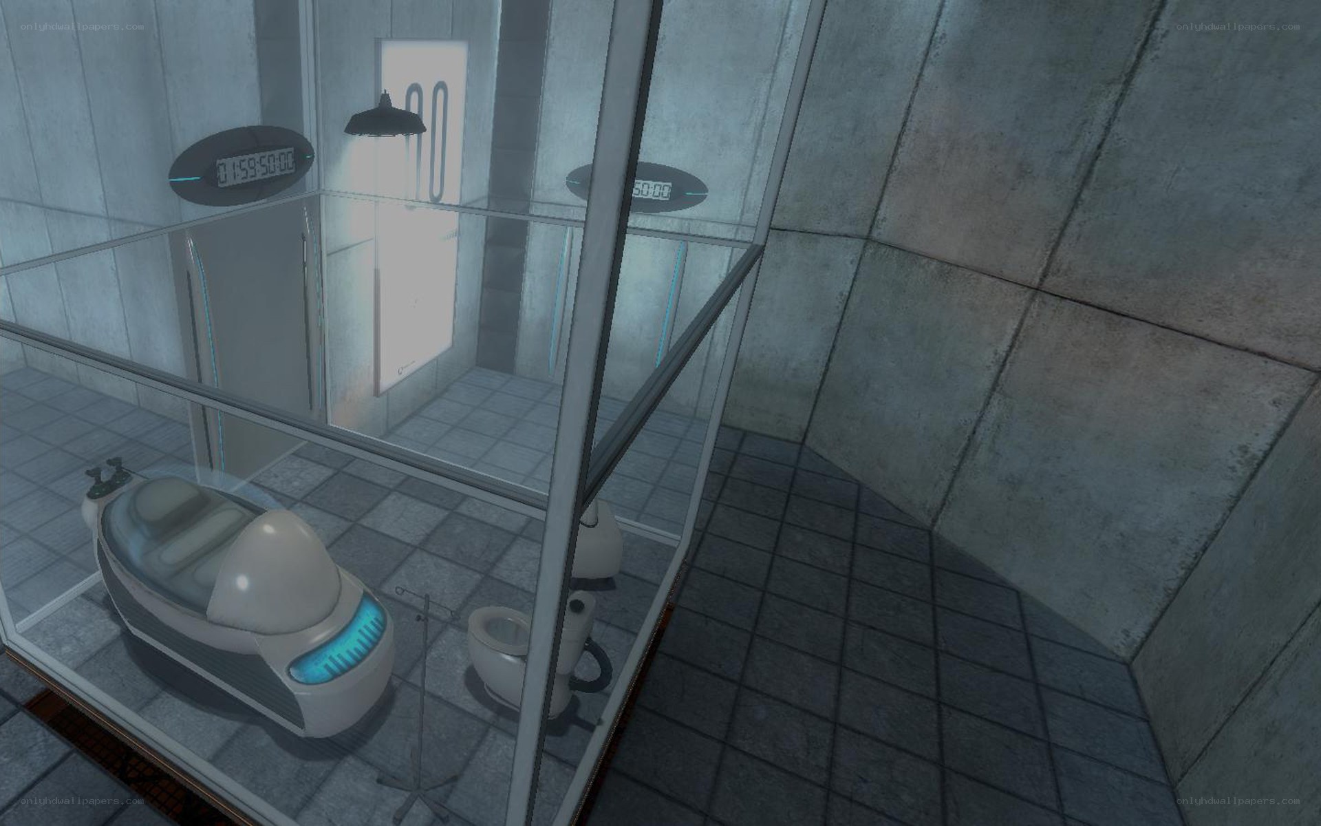 futuristic medical chamber