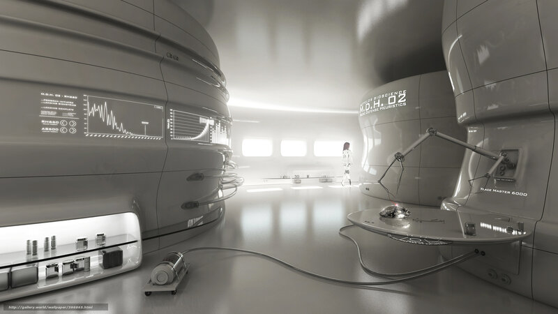 futuristic medical lab