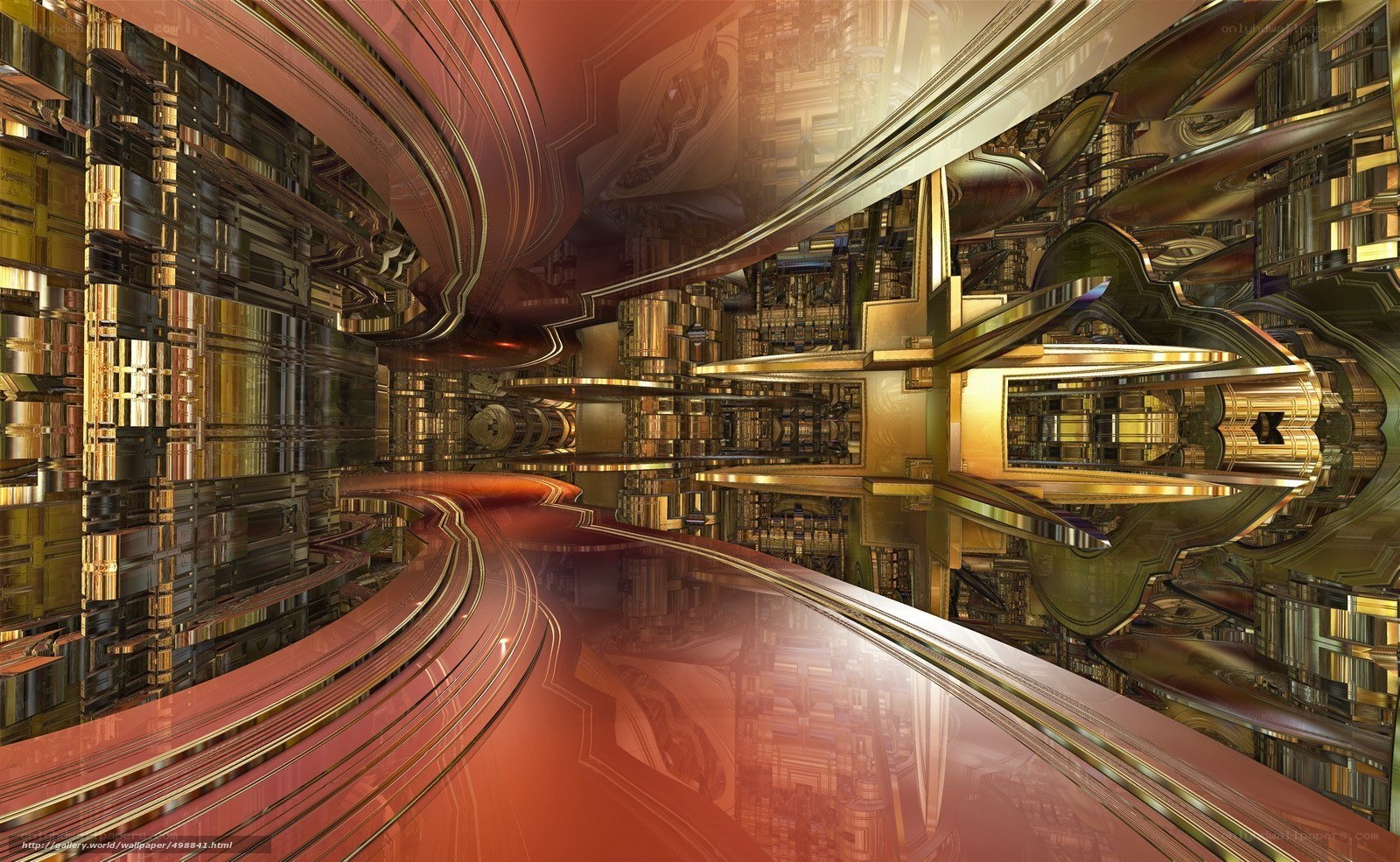 futuristic metallic corridor